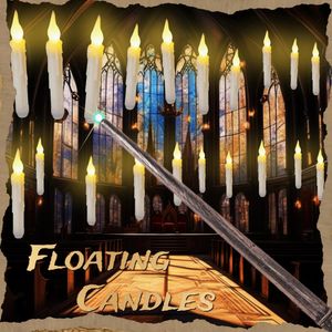 1248Pcs Floating Candles with Magic Wand Flickering Warm Light LED Flameless Candle Taper for Christmas Halloween Party 240412