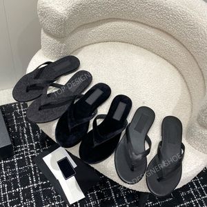 Top Women Flip-Flops Flip-Flops Real Slippers planos Sandálias Sandálias simples de luxo da moda Flipers para fábrica de fábrica com caixa 35-40