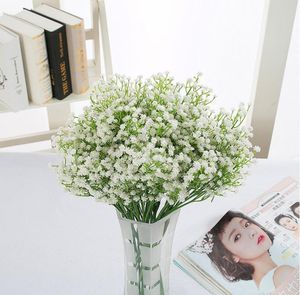 Dekoratif Çiçek Çelenkler 10 PCS Yapay Gypsophila Faux Çiçek Kurutulmuş Çelenk Dallar Saplamalar Sahte Yeşillik Dekor DC1562653117