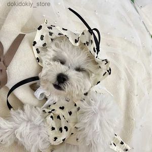 Vestuário de cachorro verão do vestido personalizado amor, roupas gatos respiráveis saia fina de bichon poodle pomeranian yorkshire panor de cachorro 2021 l49