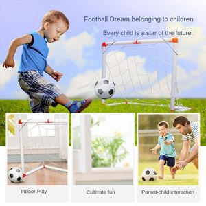 126x45x71cm Kids Mini Football Gate Goal Post Net Ball Pump Soccer Door Outdoor ABS Sport Match Training Toy