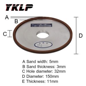 ブレンダーD1 150mmダイヤモンドグラインドホイール樹脂樹脂グラインダーカッターメタルワーキングミルリングカッターロータリー研磨剤ツール150/180/240/320＃