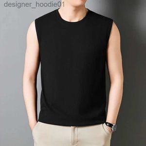 Men's Hoodies Sweatshirts Pure cotton sleeveless sports vest sports shirt breathable and loose suitable for summer mens T-shirts C240412