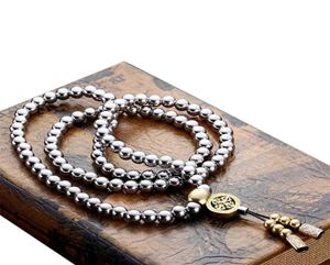 Bön avslappnad gåva utomhus tillbehör armband bärbart rostfritt stål Buddha pärlor halsband mode självförsvar konst y21416598