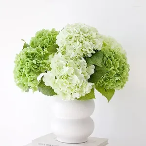 Dekorativa blommor 3 st 53 cm hortensia konstgjorda touch latex 21 tum stor för hemdekoration brudbukett bröllop