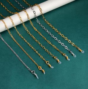 Catene di maschere a colori oro Collana a catena per donne con occhiali in acciaio inossidabile occhiali da sole corda a corda cinghia 2722963