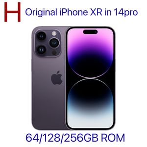 Oryginalny odblokowany iPhone XR przekonwertowany na iPhone 14pro Edition 4G LTE odblokowany telefon z 14Pro zapieczętowany 4G RAM 256 GB ROM ECED i 100% żywotność baterii