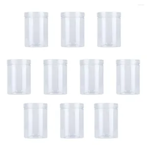 Storage Bottles 10 Pcs Food Containers Lids Sealed Candy Jar Scented Tea Transparent Cookie With