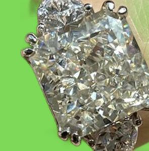 Высоко качества 925 серебряного серебряного серебра роскошные ювелирные кольца 8a Ice Flowers Циркониевые дизайнерские кольцо для женщины квадратный розовый синий белый DiA1636627
