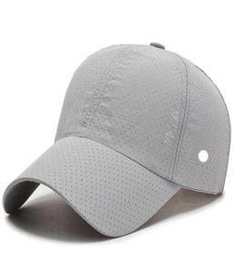 Nwt ll utomhus baseball hattar yogalynor boll kepsar duk liten hål fritid andningsbar mode sol hatt för sport cap strapback ha5779987