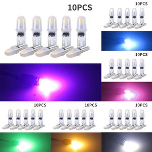 New 2024 2024 Decorative Lights 10Pcs/Lot T5 Dashboard Lights 3014 2Smd LED Light Car Interior Light Auto Side Wedge Instrument Gauge Lamp Bulbs