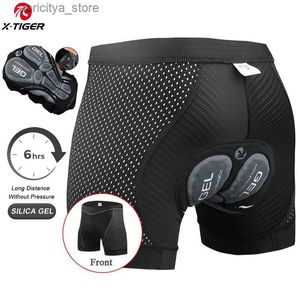 Shorts ciclistici x-tigre per ciclismo maschile biancheria intima ciclistica Breath-Breath-rush ride gel pad short shorts shorts biancheria da letto L48 L48