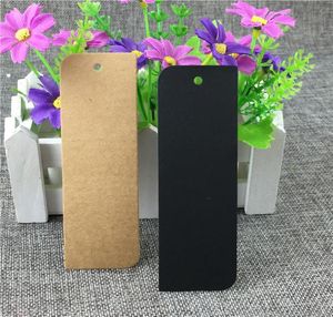 Bookmark Rectangle Shape Kraft Paper Hang Tags For Book Notebook Mark Decorations Christmas Gifts Blank Label 200PcsLot 12x4cm7869166