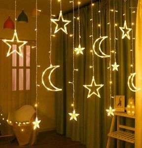 Декорация вечеринки Луна Звезда светодиодная струна Eid Исламский мусульманский декор дня рождения