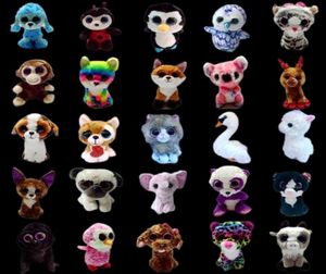 Big Eyes Plush Toys Kawaii fyllda djur Små sälar Penguin Dog Cat Panda Mouse Doll for Children039s Toy Christmas Gifts1466918