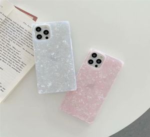 Fyrkantiga marmor telefonfodral för iPhone 13 12 mini 11 pro x xs max xr 8 7plus bling kickstand crystal cover back70889827227502