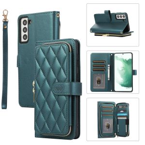 Crossbody Wallet Phone Case för Samsung Galaxy S24 S22 Plus S21 S23Fe Note 20 Ultra A13 A32 A52 A53 A33 A14 A34 A54 Card Holder