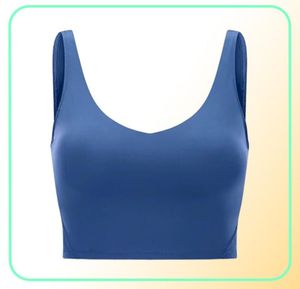 Gym tank Clothes Women039s Underwear Yoga Sports Bra Back Bodybuilding All Match Casual Push Up Align bra Crop Tops Running Fit8314228