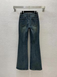 Jeans femminile 2024 elastico primaverile Mid Rislive sexy gamba split dimagranti y2k pantaloni femminili WNS180