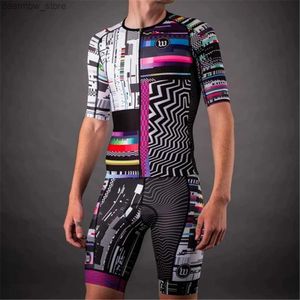 Cycling Trikot setzt Wattie Ink -Team Triathlon Trikot Skinsuit Ciclismo Radsportfahrradkörper Set MTB Cloth Road Speed Anzug ein Stück Jumpsuit L48