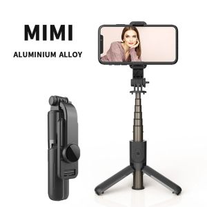 Monopods Mini Bluetooth Selfie Stickポータブル折りたたみ式モノポッド三脚三脚ワイヤレスリモートコントロールhuawei xiaomi android携帯電話