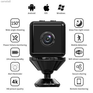 IP -kameror Intelligent IP WiFi Mini Camera Monitoring Secret Remote Monitoring Protection Detection Family Safety Baby Camerac240412