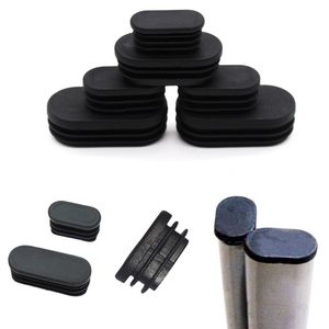 8Pcs Oval Tube Plug Foot Pad Blanking End Cap Non-slip Table Foot Dust Cover Chair Leg Sock Floor Protector Pad Furniture Parts