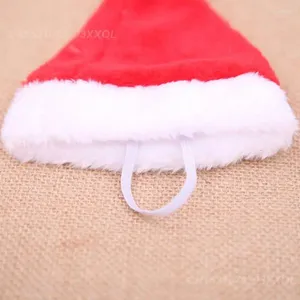 Dog Apparel Santa Hat Comfortable Soft Christmas Decorations For Pets Red Plush Pet Accessories Top-rated Fun