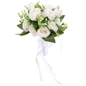 Kwiaty dekoracyjne bukiet ślubny kaskadowa panna młoda ślub Prom Pography Proponta sztuczna dostawa kwiatów