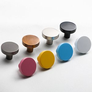 1pc Modern Minimalist Çekmece Knobs Dolap Dolap Kapı Kolları Vidalı Tek Delikli Dolap Kulpları Mobilya Kulpları