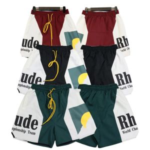 24ss Rhude Men Women Shorts Designer Summer Fashion Quick Drying Streetwear Casual Hip Hop Beach Sportswear Mens Short Pants #11