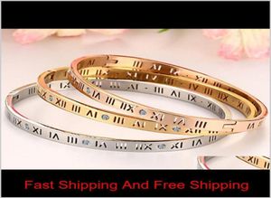 GIRL039S IP rostfritt stål Rhinestone Roman siffra armband 75quot Yrclu LPE3D2750197