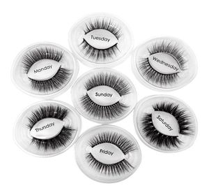 3D False Eyelashes Natural Long 7 Days Monday Tuesday Eyelash Mink Lashes Soft Make Up Extension Makeup Fake Eye Lashes4487660