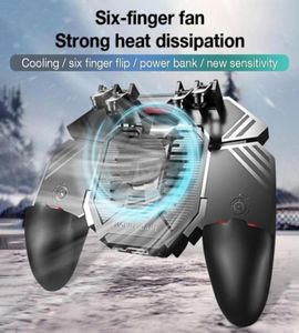 Game Controllers Joysticks PUBG Controller Helper AK77 Mobile Phone Gamepad Radiator Handle Watercooled Fan Six Fingers PUGB Po1371996093