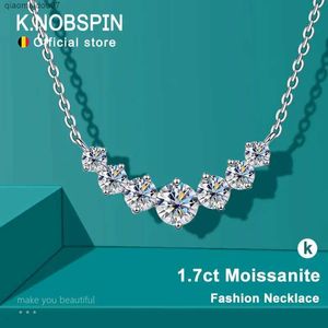 Pendant Necklaces K. NOBSPIN Mosonite Womens Wedding Necklace Exquisite Jewelry Certificate 925 Sterling Silver Plated 18K Platinum NecklaceL2404