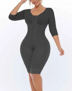 Kadın şekillendiricileri Breating göğüs kolu shapewear faja colombiana mujer karın kontrol kuşak sıkıştırma gövdesi vücut şekillendirici bulifter bodysuit