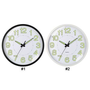 12Inch Night Light Wall Clocks Glow in the Dark Luminous Wall Clock Energy-Absorbering Numal-Ahands for Kitchen Sovrum Office