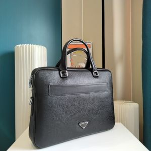 P230-1 high version men's briefcase Black handbag cowhide material Top hardware accessories Low-key luxury style Fashion crossbody hand can be size 38x28x7