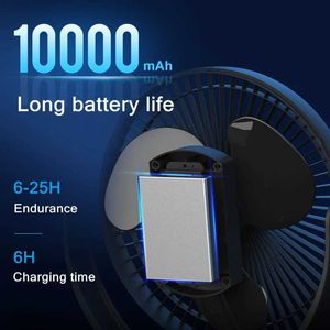 Electric Fans USB Charging Home Room Table Wireless Electric Fan 10000mAh Battery Outdoor Travel Portable Clip Ceiling Fan 4 Speed Adjusted