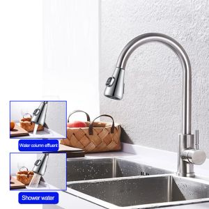 Kitchen Pull-Out Faucet Sink Spray Head Water-Saving Sprayer Faucet Shower Head Digital Display Temperature Sensor Nozzle