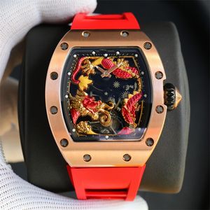 057 Top quality Luxury Watch Tourbillon manual mechanical movement mens Watches 45X50mm Sapphire Luminous Business Wristwatches Relojes motre be luxe