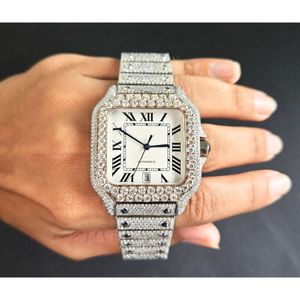 Luxury Looking Fullt Watch Iced For Men Woman Top CraftSmanship Unikt och dyr Mosang Diamond 1 1 5A Watchs For Hip Hop Industrial Luxurious 2815