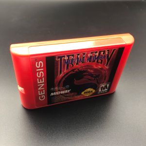 액세서리 레드 에디션 Ultimate Mortal Kombat Trilogy 57 Sega Genesis Console을 위해 16 비트 MD 게임 카드와 싸우는 사람들!