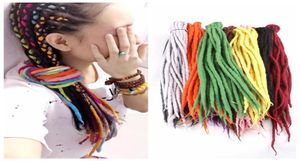 Synthetic Crochet Braids Hair Nepal Felted Wool Dreadlocks Synthetic Braiding Hair Extensions 90cm120cm 24colors Popular3444649