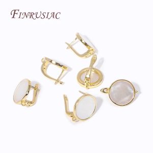 DIY -Schmuck Herstellung von Ohrring Multi -Styles 18K Gold plattiert Naturalschalenohrringe Verschlüsse Haken Ohrwire Förderer Accessoires