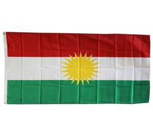 Flags do Curdistão bandeiras nacionais de país 3039x5039ft 100d poliéster vívido cor alta qualidade com dois grommets7083845