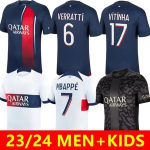 Kylian Mbappe Paris Saint 23 24 Germain Soccer Jersey Goncalo Ramos Vitinha Randal Kolo Muani Marco Asensio Achraf Hakimi Warren Zaire-Emery Kit Kit a casa