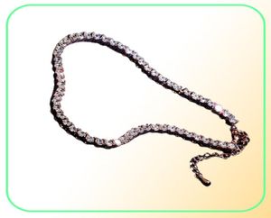 Bracelety kostki luksusowe projektant biżuterii moda moda początkowa kostki diamentowy łańcuch tenisowy mrożony w hip hop kidenly bling urok A7559843