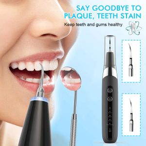 Cleaners Ultrasonic Personal Dental Cleaning Cleaner Tartar Teeth Stain Portable Electric Calculus Plaque Tarter Remover LED