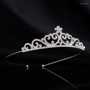 Hair Accessories 1pc Silver-Color Alloy & Crystal Crown Accessory For Women Wedding Rhinestone Bridal Tiara